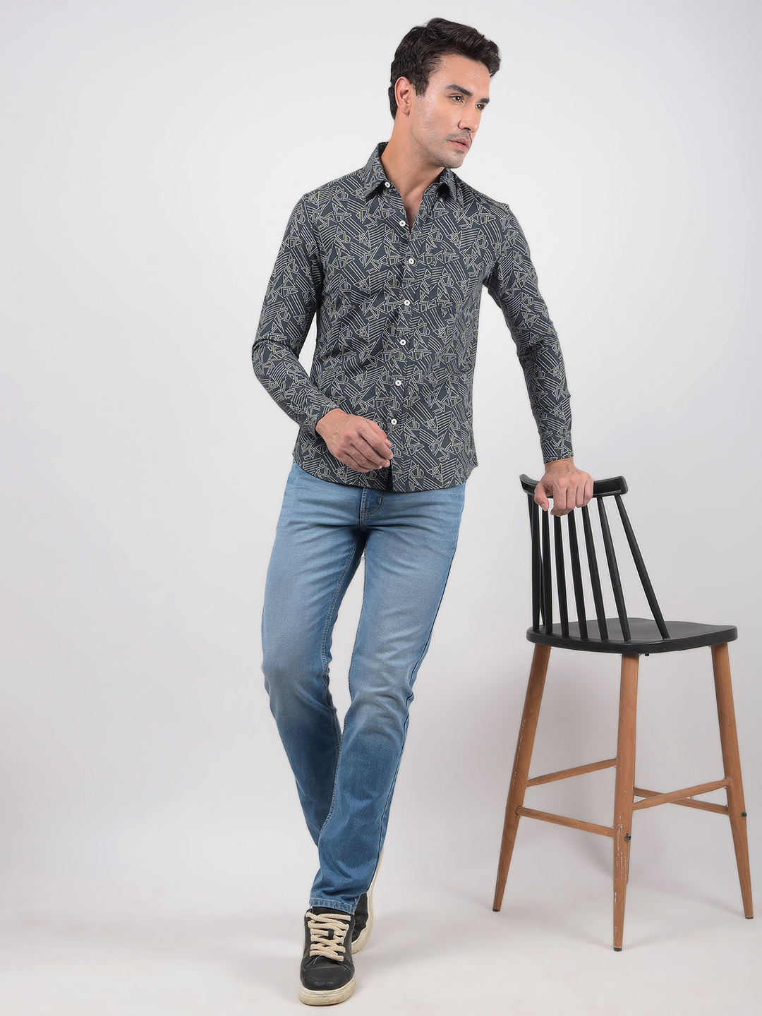 Numero Uno Men Solid Light Blue Jeans